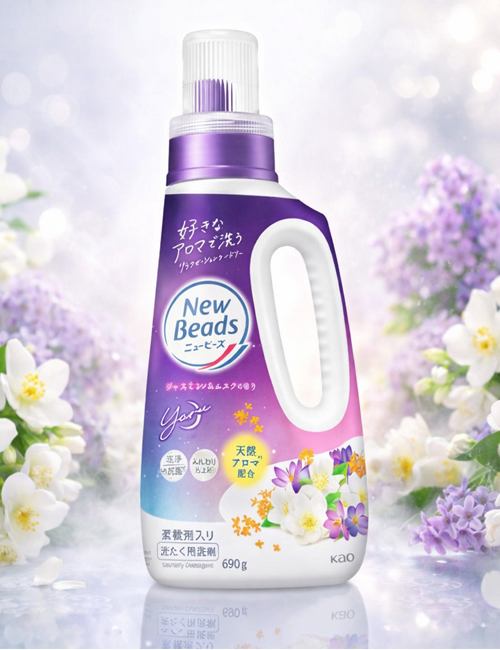 Концентрированный гель для стирки Kao Jasmine с мягким ароматом жасмина и мускуса