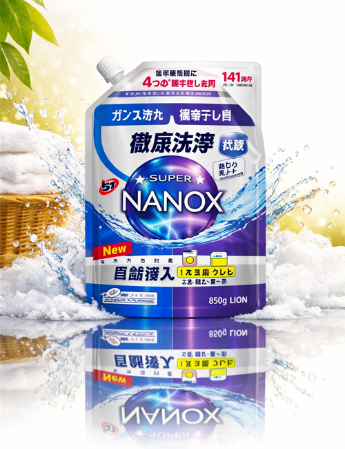 Сверхконцентрированный гель Lion Super Nanox для стабильной и бережной стирки