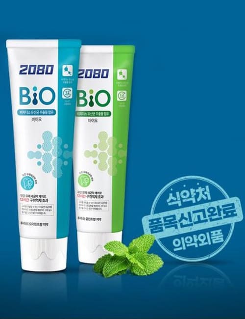 Паста для поддержания здорового баланса рта Aekyung 2080 Bio с ароматом Мяты