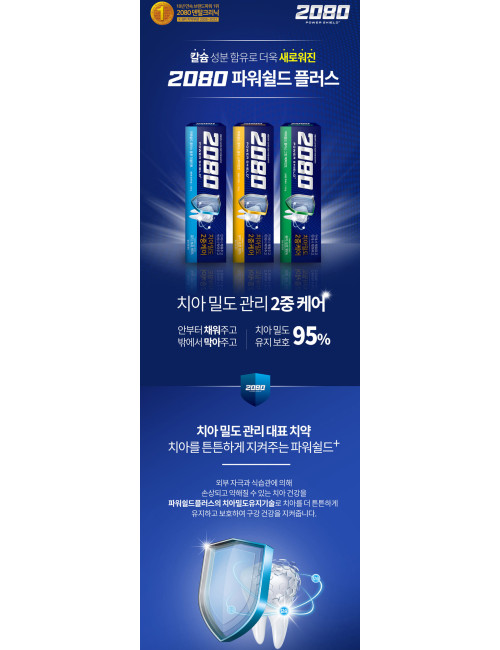 Защитная Зубная Паста Aekyung 2080 Power Shield Мятная
