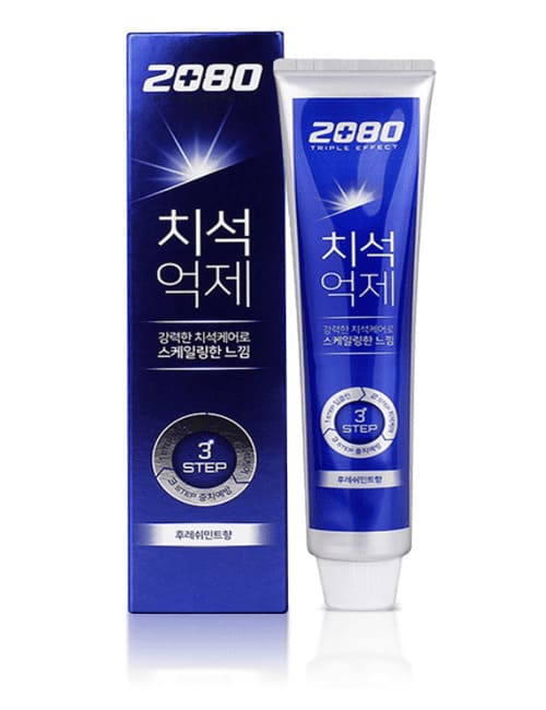 Паста для подавления образования зубного камня Aekyung 2080 Triple Effect со вкусом Ментола и Мяты