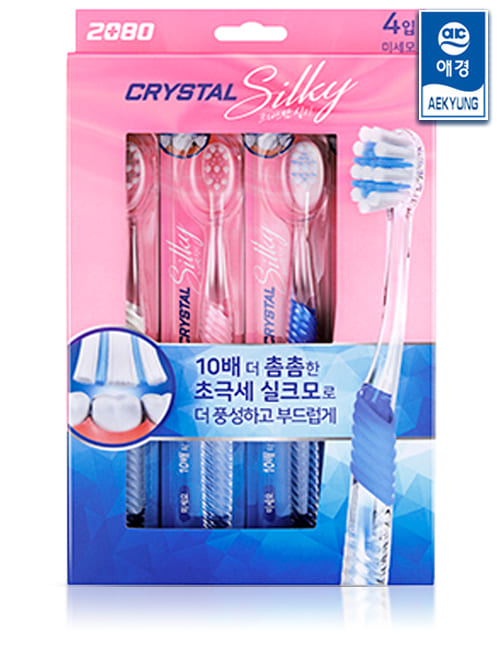 Набор зубных щеток 2080 Crystal Silk Microbrush 4шт