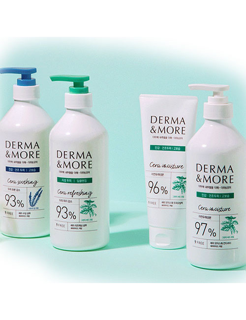 Очищающий и освежающий шампунь Derma & More Refreshing с маслом Зеленого Чая