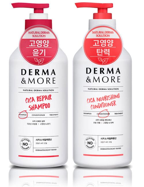 Питательный шампунь Derma & More Cica Repair на основе экстракта центеллы азиатской 