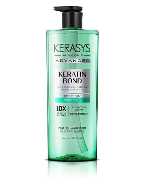 Очищающий шампунь Kerasys Advanced двойной уход с комплексом из 5 Зеленых Масел