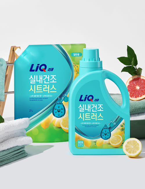 Концентрированный гель для стирки Aekyung LiQ с Цитрусовым Дезодорирующим эффектом