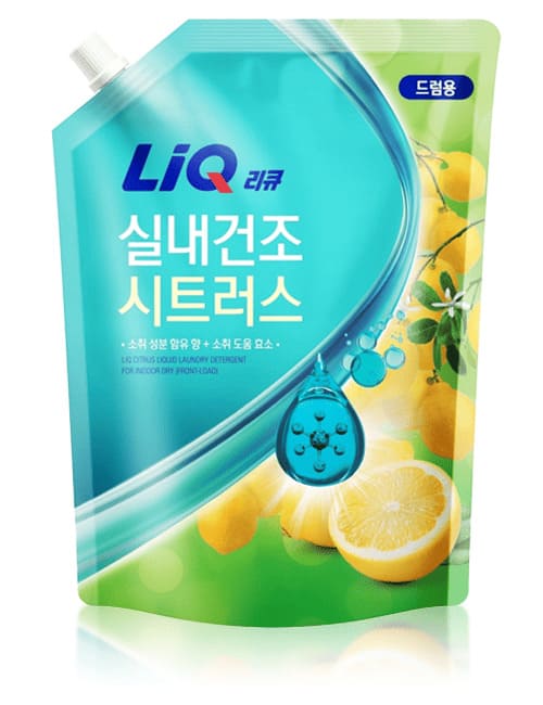 Концентрированный гель для стирки Aekyung LiQ с Цитрусовым Дезодорирующим эффектом