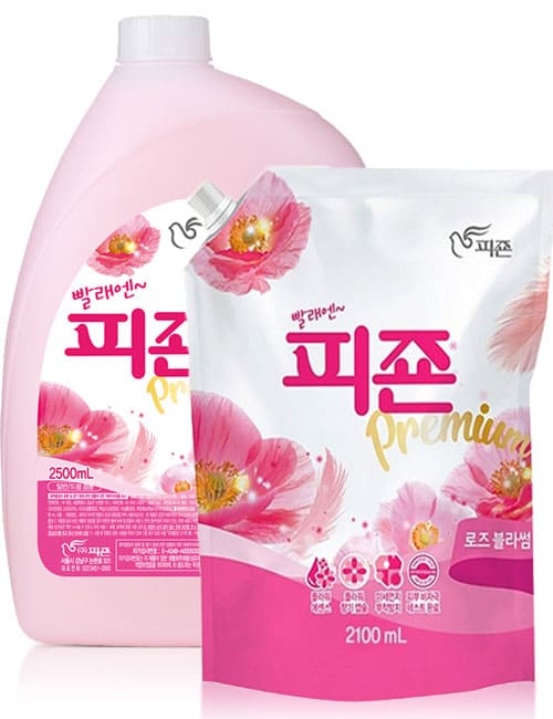 Ополаскиватель для белья Pigeon Premium Fabric Softener Pink Rose 2.5л + запаска