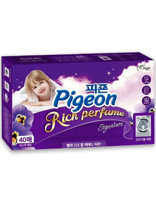 Кондиционер-салфетки Pigeon Rich Perfume Dry Sheet Mystic Rain 40шт