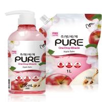 Засіб для миття посуду Pigeon Pure One Drop Miracle Apple Balm 750мл + 1л
