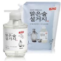 Засіб для миття посуду Trio Clear Drinking Fermented Sake 550мл + 1.4л