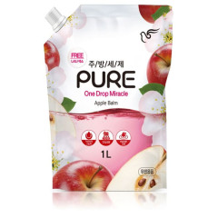 Средство для мытья посуды Pigeon Pure One Drop Miracle Apple Balm 1л мягкая упаковка