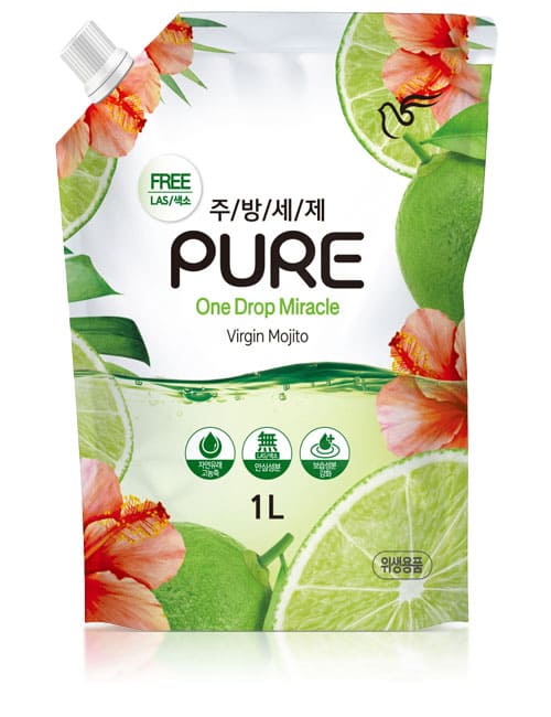 Средство для мытья посуды Pigeon Pure One Drop Miracle Virgin Mojito 1л мягкая упаковка