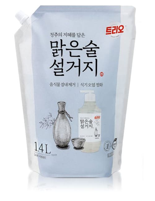 Средство для мытья посуды Trio Clear Drinking Fermented Sake 1.4л  мягкая упаковка