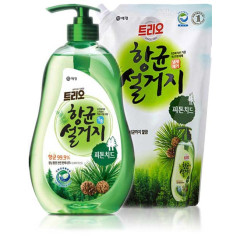 Набор для мытья посуды Trio Antibacterial Natural Phytoncide 750мл + запаска