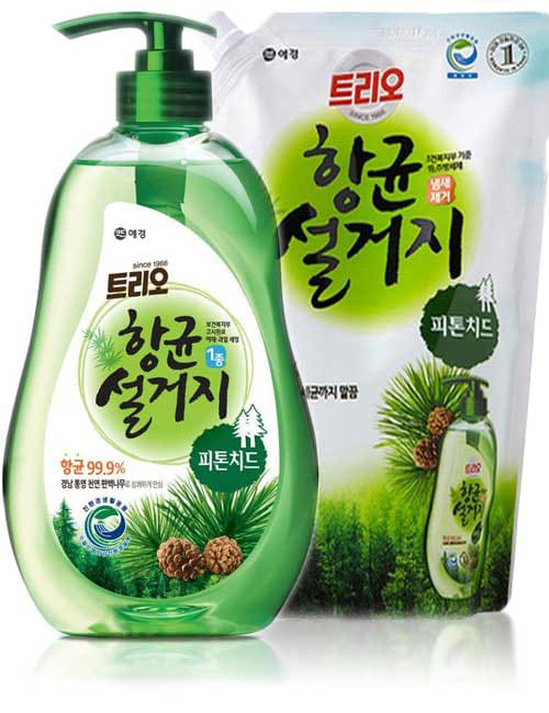 Набор для мытья посуды Trio Antibacterial Natural Phytoncide 750мл + запаска
