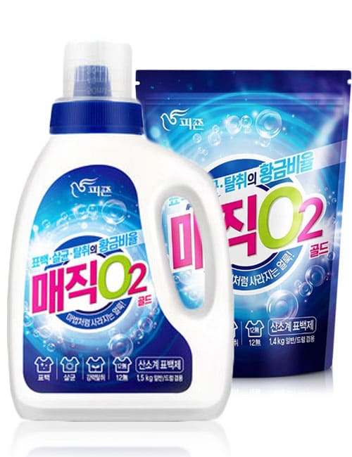 Пятновыводитель Pigeon Magic O2 Gold Decoloration 1.5л + 1.4л