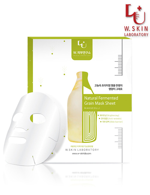 Ферментированная маска для лица W.Skin Makgeolli Natural Fermented Grain Mask набор
