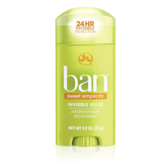 Дезодорант антиперспирант Ban Invisible Solid Sweet Simplicity