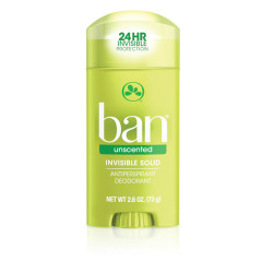 Дезодорант антиперспирант Ban Invisible Solid Unscented