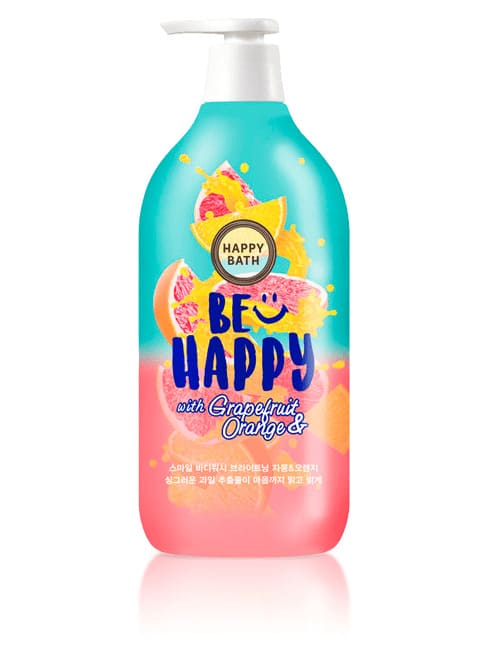 Осветляющий Гель для душа BE Happy Smile Грейпфрут и Апельсин для увлажнения и питания