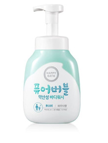 Пена гель для душа Happy Bath Pure Bubble Weak Acid Blue Body Wash 600мл