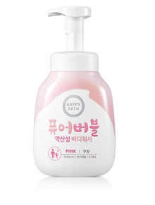 Пена гель для душа Happy Bath Pure Bubble Weak Acid Pink Body Wash 600мл