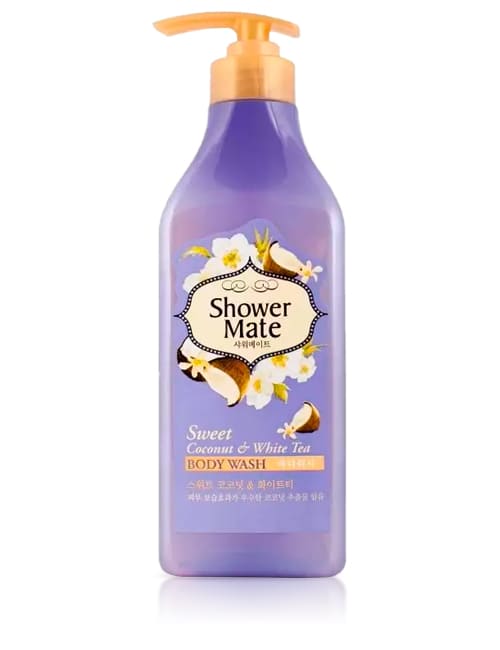Питательный гель Shower Mate Сладкий Кокос и Белый Чай обеспечивает здоровый и сияющий вид