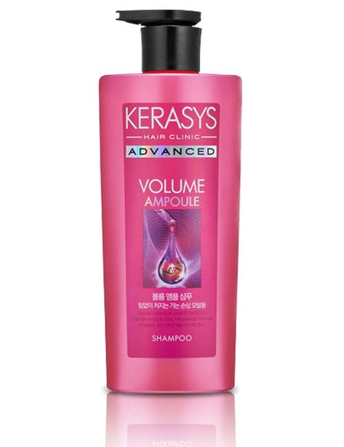 Укрепляющий шампунь Kerasys Advanced для увеличения объема с маслами и коллагеновыми ампулами